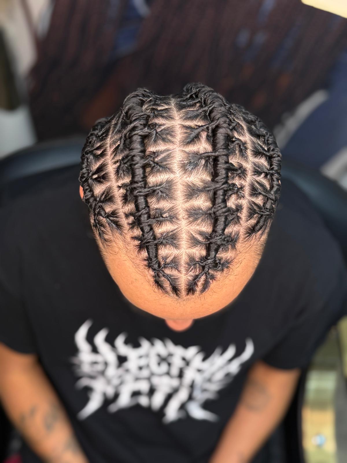 Intricate Cornrow Design at Zaina’s Hair Studio Berlin