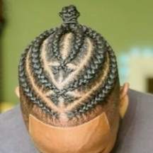 Cornrow Updo at Zaina’s Hair Studio Berlin